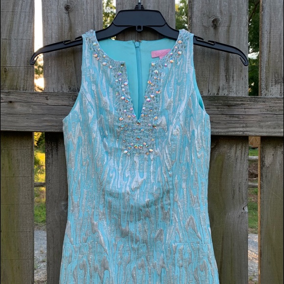 Lilly Pulitzer Shift Dress Spa Blue Size 00 - Picture 5 of 14
